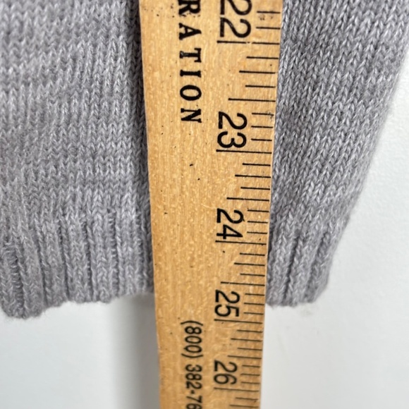 NorthStyle Christmas Sweater L 1/4 Zip Embroidered Santa Buttons Neutral Holiday - Picture 7 of 8